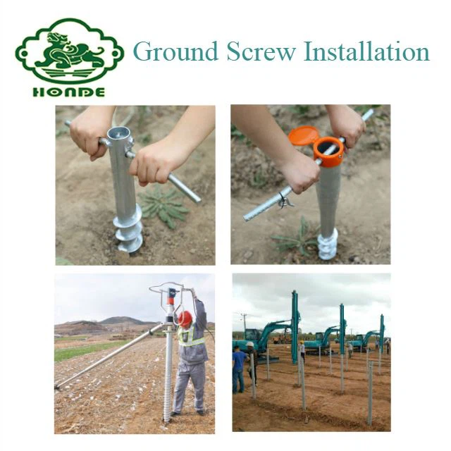 ground screw installation ground screw installation